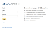 Tablet Screenshot of eadmin.ebscohost.com
